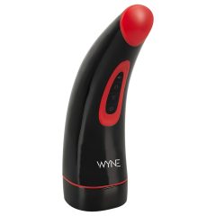   WYNE 03 - akumulátorový vibrační a sací masturbátor (černý)