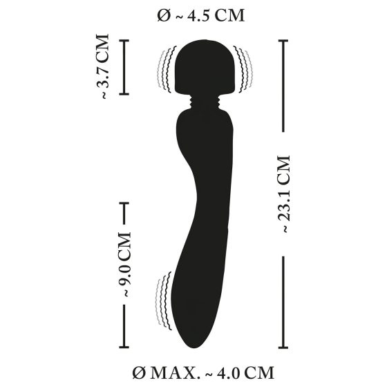 XOUXOU - akumulátorový elektro masážní vibrátor (černý)