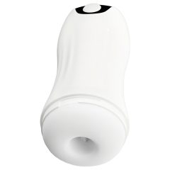  STROKER - akumulátorový, sací-vibrační masturbátor (bílý)