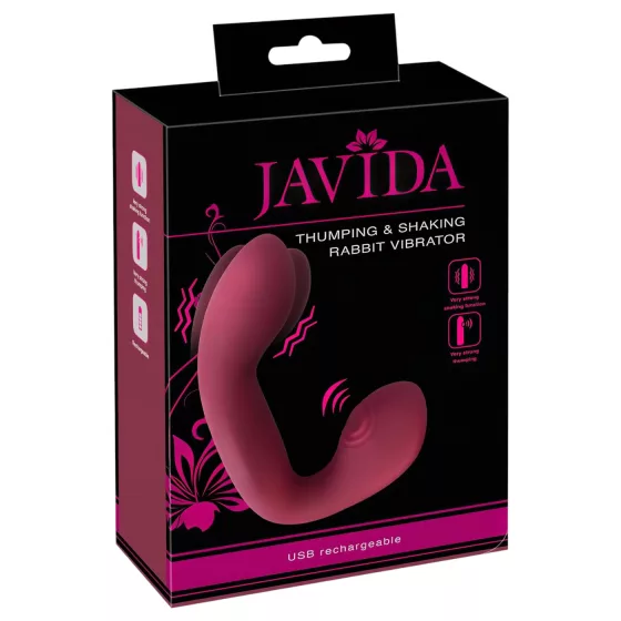 Javida Thumping - pulzující G-bod a klitoris vibrátor (červený)