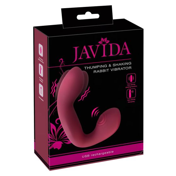 Javida Thumping - pulzující G-bodový a klitorální vibrátor (červený)
