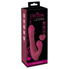   / Javida - rotační vibrátor s rádiovým a klitoriálním ramenem (červený)