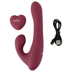   Javida - rotační vibrátor s rádiovým a klitoriálním ramenem (červený)