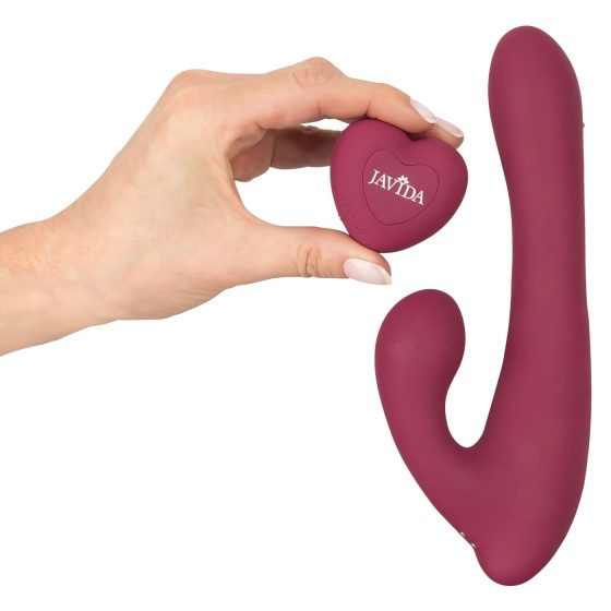Javida - rotační vibrátor s rádiovým a klitoriálním ramenem (červený)