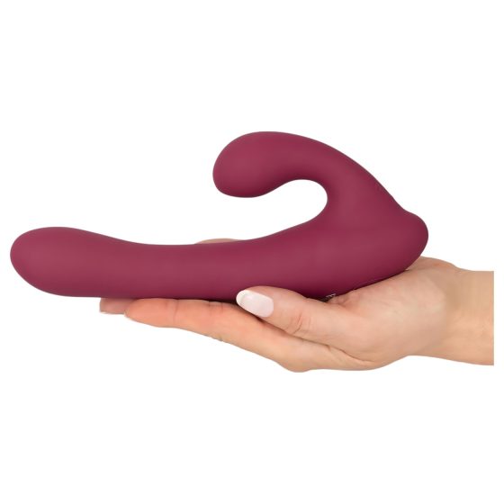 Javida - rotační vibrátor s rádiovým a klitoriálním ramenem (červený)