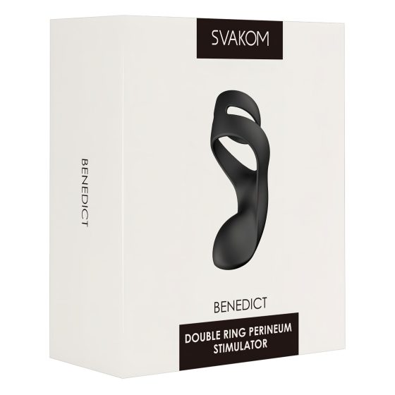 Svakom Benedict - stimulační vibrační kroužek na penis a hráz (černý)