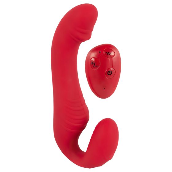 You2Toys Bezešvový - rádiový, připevnitelný vibrátor (červený)