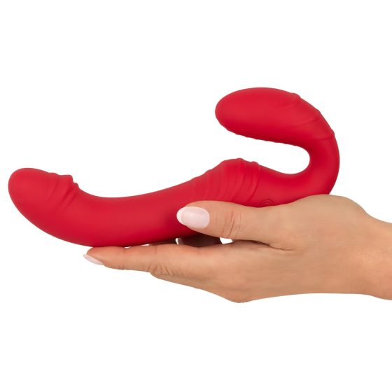 You2Toys Bezešvový - rádiový, připevnitelný vibrátor (červený)