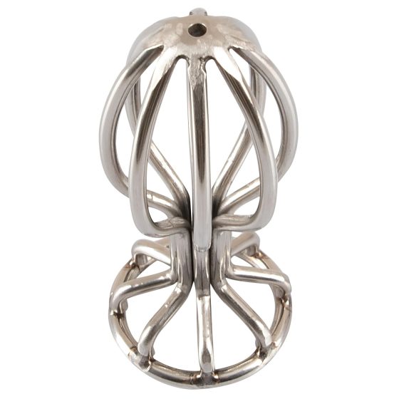 ANOS Metal (2,8 cm) - ocelový anální kolík s klecí (stříbrný)