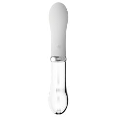   You2toys Liaison - silikon-sklo LED vibrátor (průhledný-bílý)