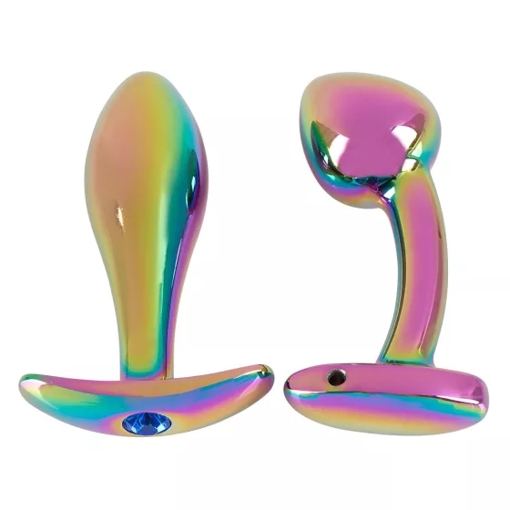 ANOS Metal Rainbow - kovový anální plug set (2dílný)