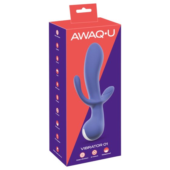 AWAQ.U 1 – bezdrátový, 3-ramenný vibrátor (fialový)