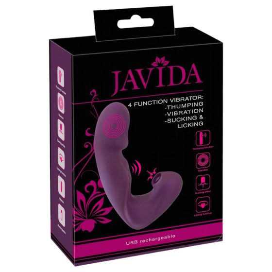 Javida - 4v1 stimulátor klitorisu (fialový)