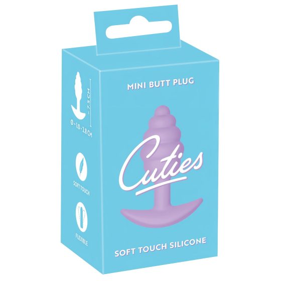 Cuties Mini Butt Plug - anální kolík - silikon - fialový - 2,8 cm