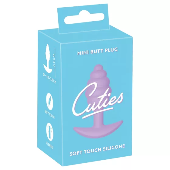 Cuties Mini Butt Plug - silikonový anální kolík (fialový, 2,8 cm)