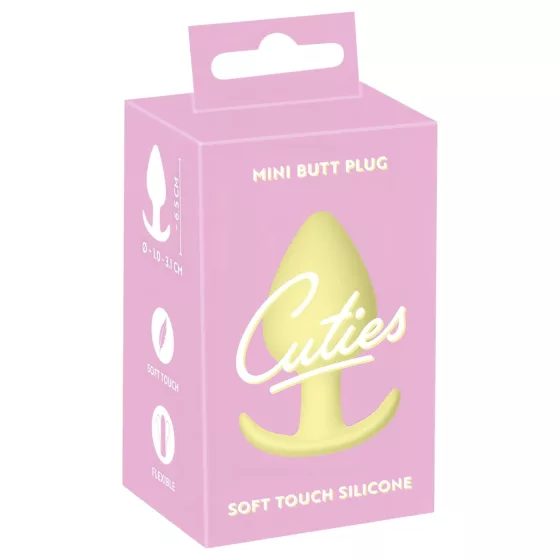 Cuties Mini Butt Plug - silikonový anální kolík (žlutý, 3,1 cm)