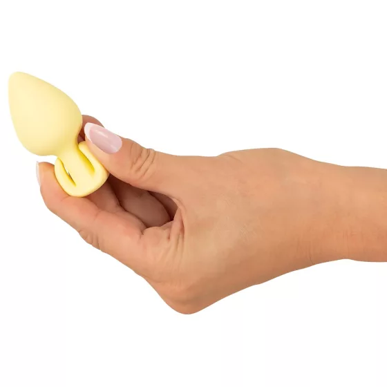 Cuties Mini Butt Plug - silikonový anální kolík (žlutý, 3,1 cm)