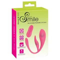   / SMILE - nositelné akumulátorové, rádiové vibrační vajíčko (růžové)