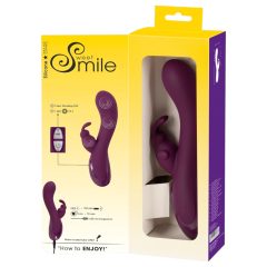   SMILE - akumulátorový vibrátor s 3 motory a stimulátorem klitorisu (fialový)