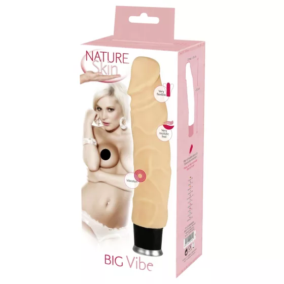 Nature Skin - realistický vibrátor (přírodní, 23 cm)