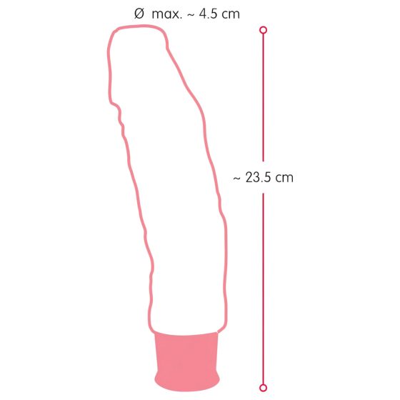 Nature Skin - realistický vibrátor - přírodní (23 cm)