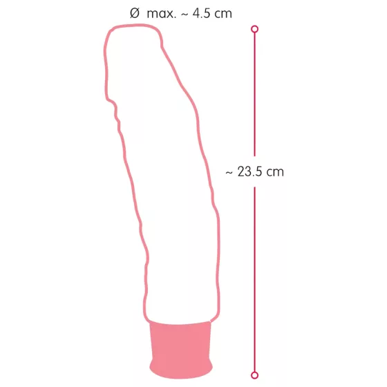 Nature Skin - realistický vibrátor (přírodní, 23 cm)
