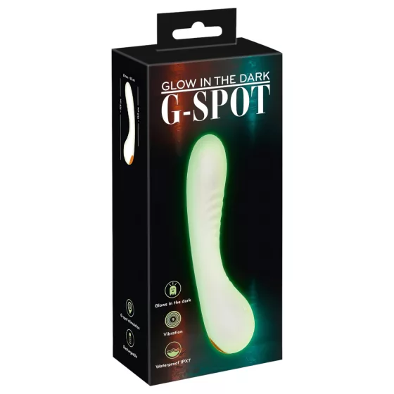 You2Toys - vibrátor na bod G - svítící ve tmě - bílý