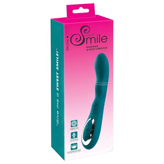 SMILE - akumulátorový, vodotěsný rotační vibrátor na G-bod (zelený)
