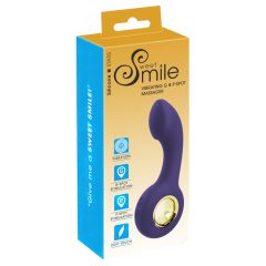 SMILE - akumulátorový vibrátor pro G a P bod (fialový)