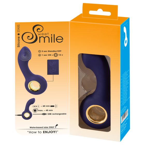 SMILE - akumulátorový vibrátor pro G a P bod (fialový)