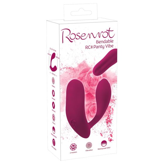 You2Toys Rosenrot - akumulátorový, rádiově ovládaný vibrátor k nošení (červený)