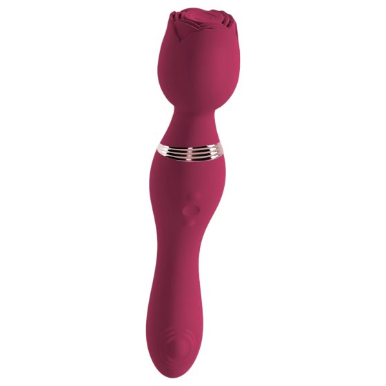 You2Toys Rosenrot - dobíjecí masážní vibrátor ve tvaru růže (červený)