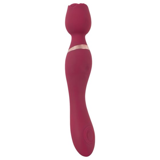 You2Toys Rosenrot - dobíjecí masážní vibrátor ve tvaru růže (červený)