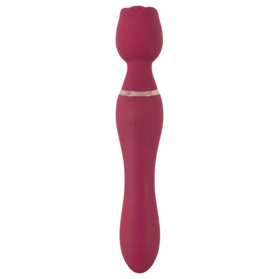 You2Toys Rosenrot - dobíjecí masážní vibrátor ve tvaru růže (červený)