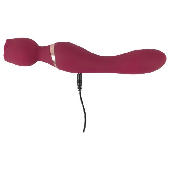 You2Toys Rosenrot - dobíjecí masážní vibrátor ve tvaru růže (červený)