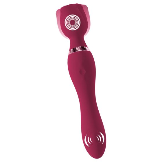 You2Toys Rosenrot - dobíjecí masážní vibrátor ve tvaru růže (červený)