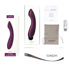   Svakom Amy 2 - nabíjecí, vodotěsný vibrátor na bod G (fialový)