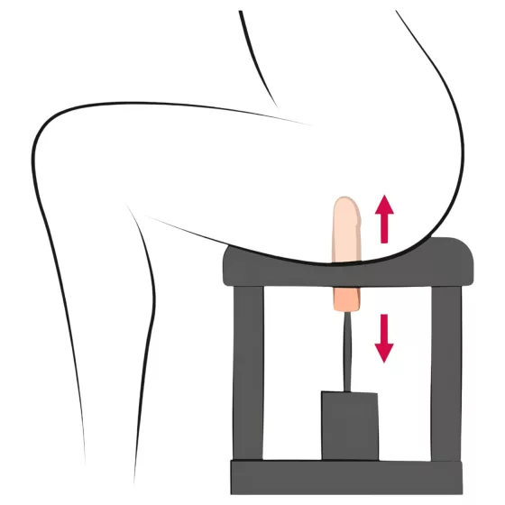 The Banger Sit-On-Climaxer - elektrický černý sexuální stroj
