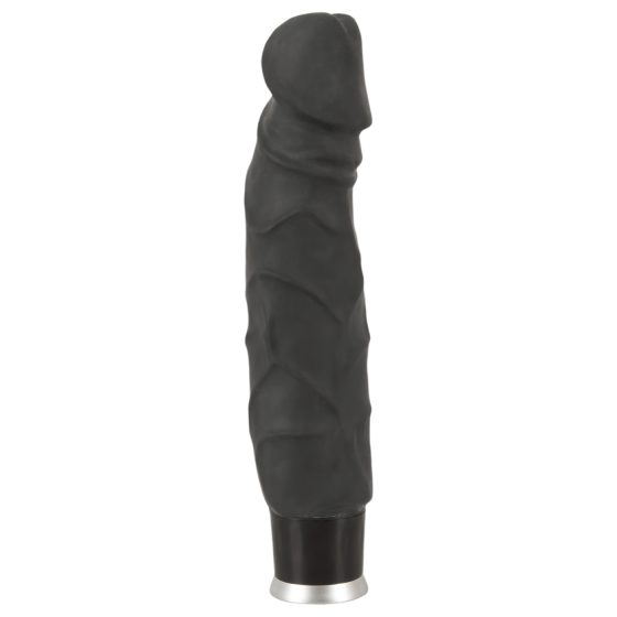 Nature Skin - realistický vibrátor - černý (22 cm)