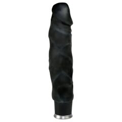 Nature Skin - realistický vibrátor - černý (22 cm)
