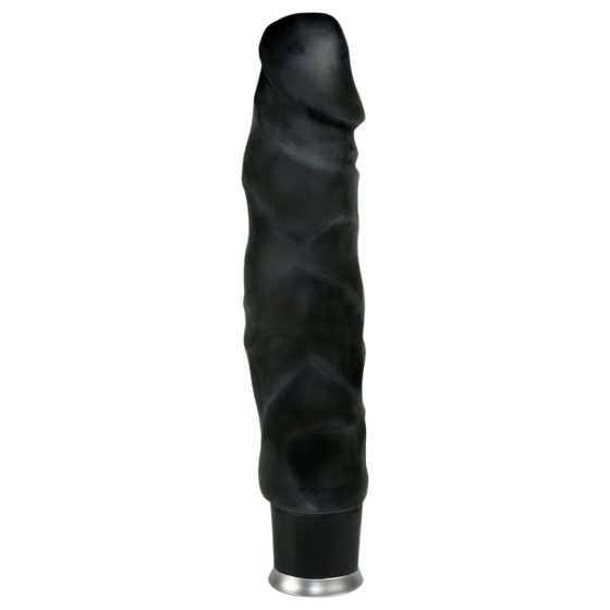 Nature Skin - realistický vibrátor - černý (22 cm)