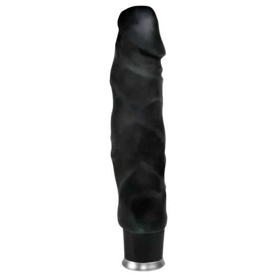 Nature Skin - realistický vibrátor (černý, 22 cm)