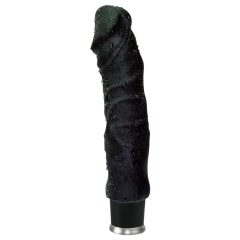 Nature Skin - realistický vibrátor - černý (22 cm)