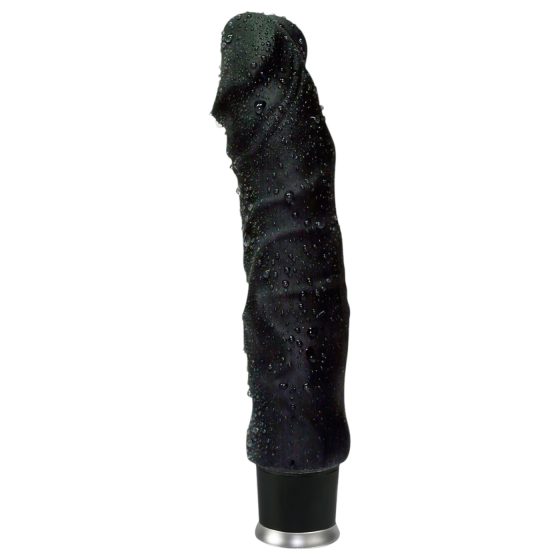 Nature Skin - realistický vibrátor - černý (22 cm)