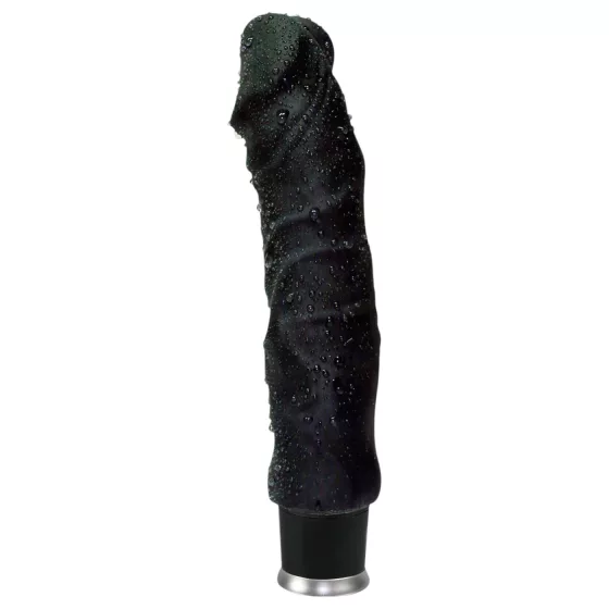 Nature Skin - realistický vibrátor (černý, 22 cm)