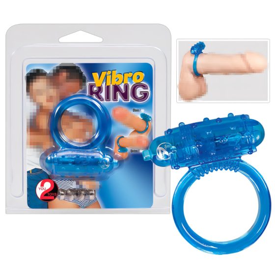 You2Toys - silikonový vibrační kroužek na penis (modrý)