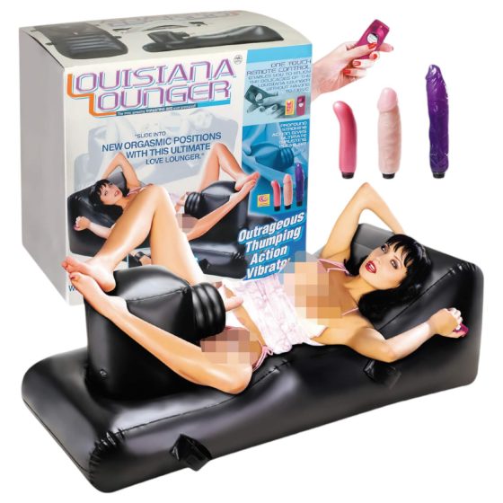 Louisiana Lounger - sex stroj s vestavěným vibrátorem (černý)