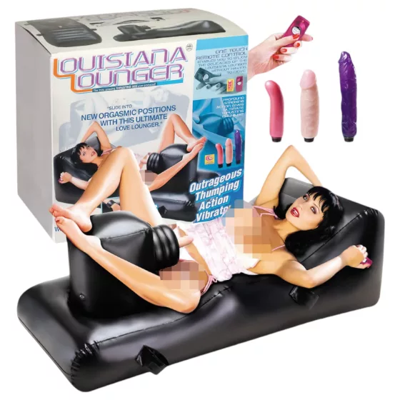 NMC - Louisiana Lounger - sexuální stroj s vestavěným vibrátorem (černý)