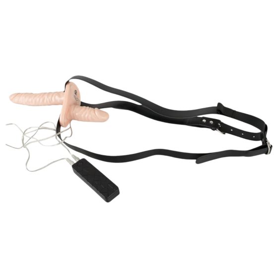 You2Toys - Duo vibrátor na připnutí - přírodní