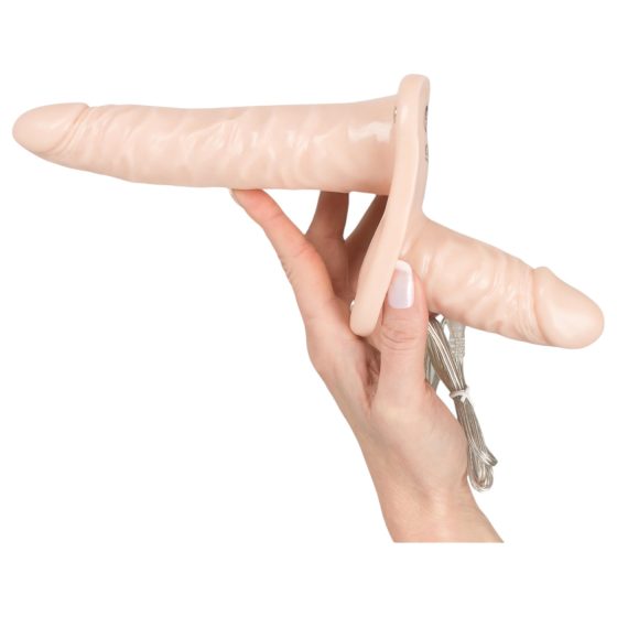 You2Toys - Duo vibrátor na připnutí - přírodní